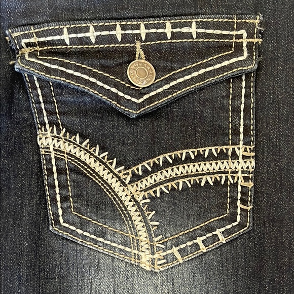 Karen T denim pencil Stylish stretch Jean dark wash zip front Skirt - Picture 8 of 8